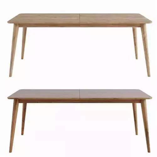 Dining table Tate Walnut Extendable Midcentury Crate and Barrel 3D model