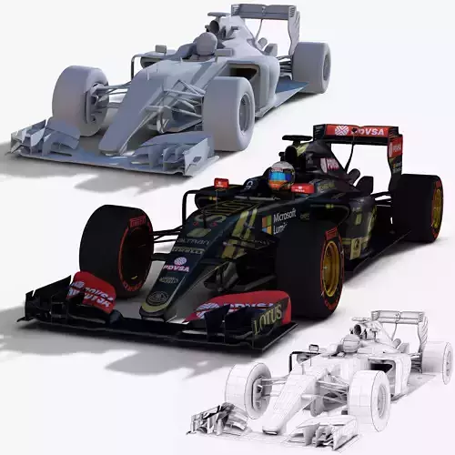 Lotus E23 Hybrid  Low-poly 3D model