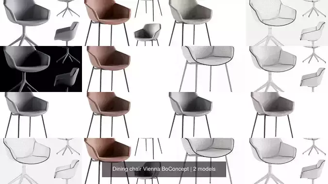 Dining chair Vienna BoConcept 3D Model Collection