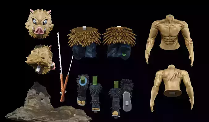 Inosuke action figure of pig