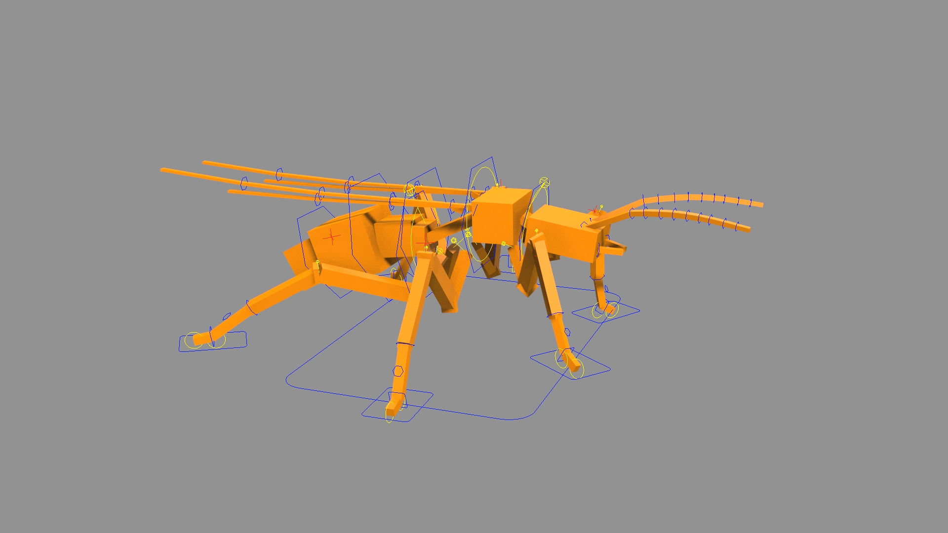 Flying Ant Rigged 3D model_5