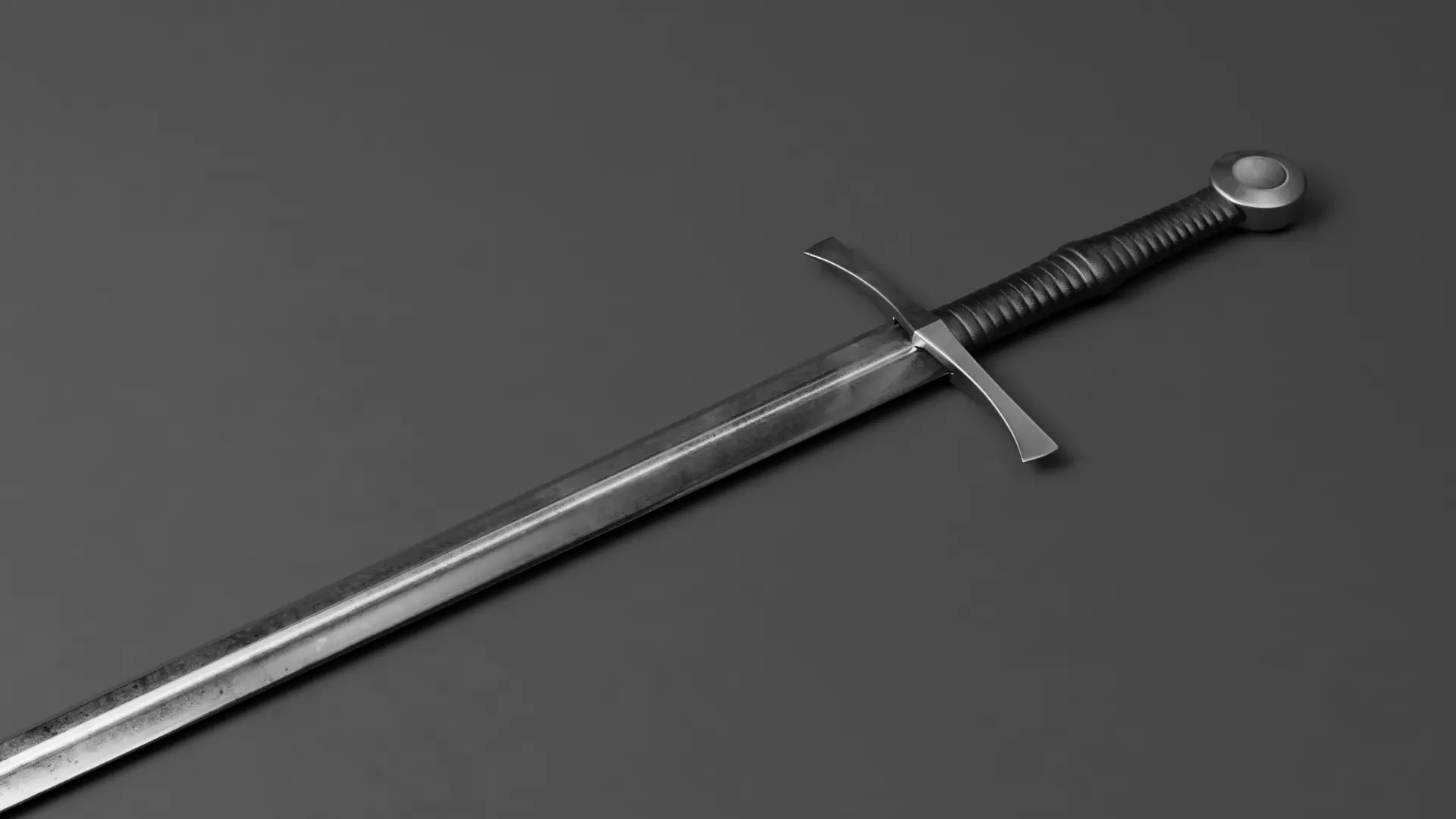 Longsword sword 3D model_0