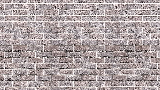 brick wall Low-poly 3D model