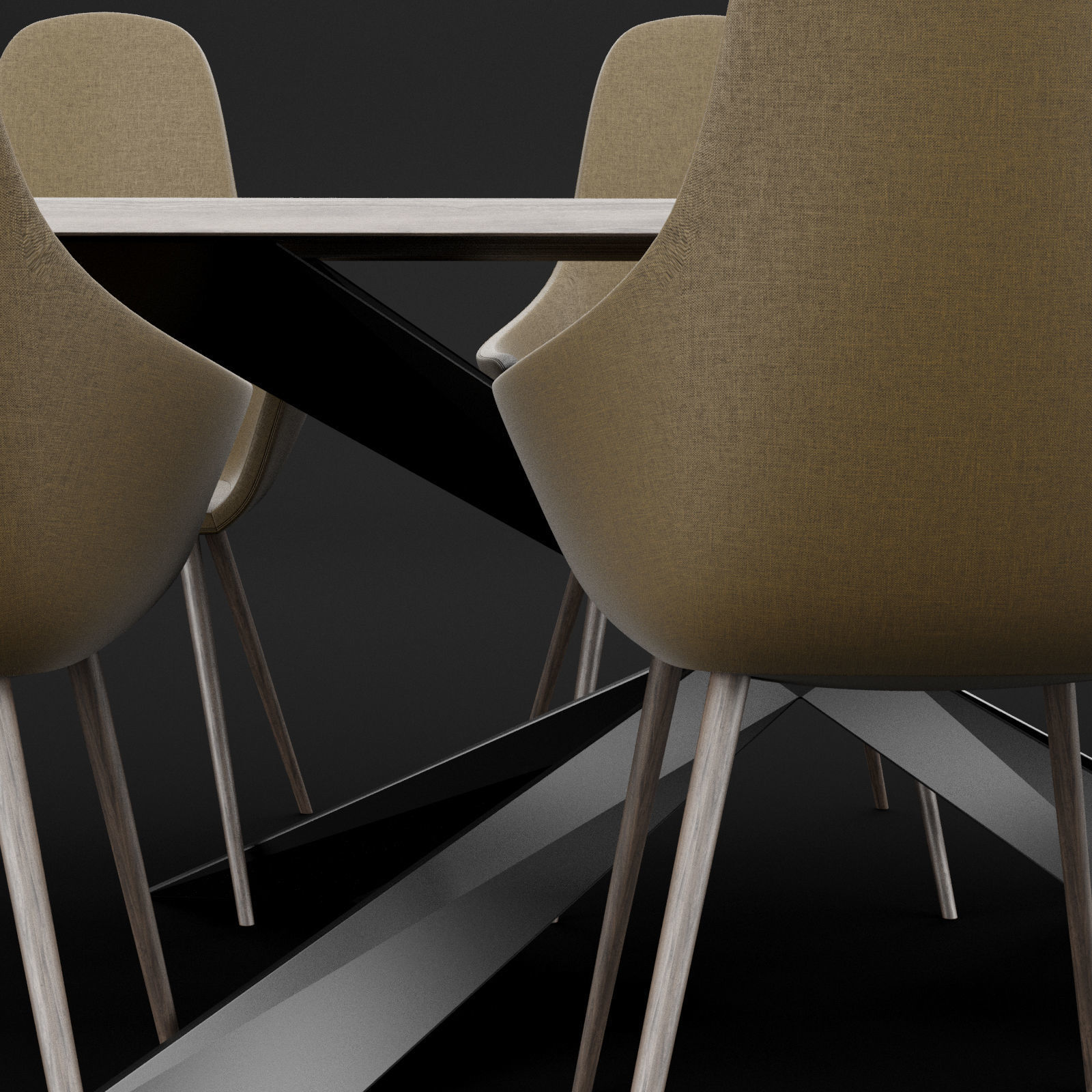 Table and chair 1 3D model_16