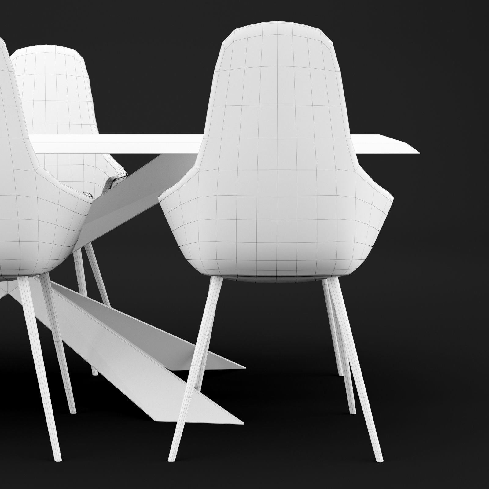 Table and chair 1 3D model_11