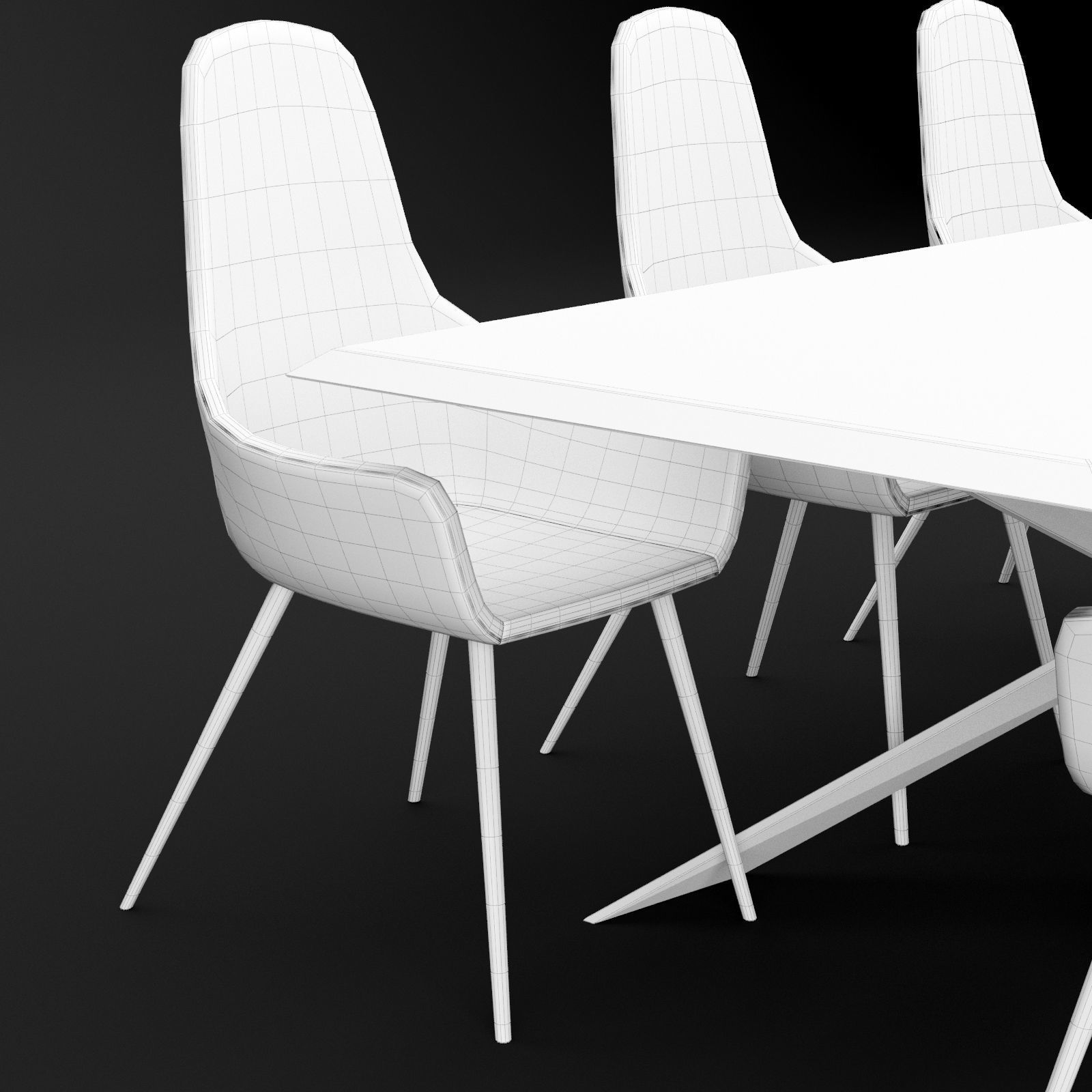 Table and chair 1 3D model_13