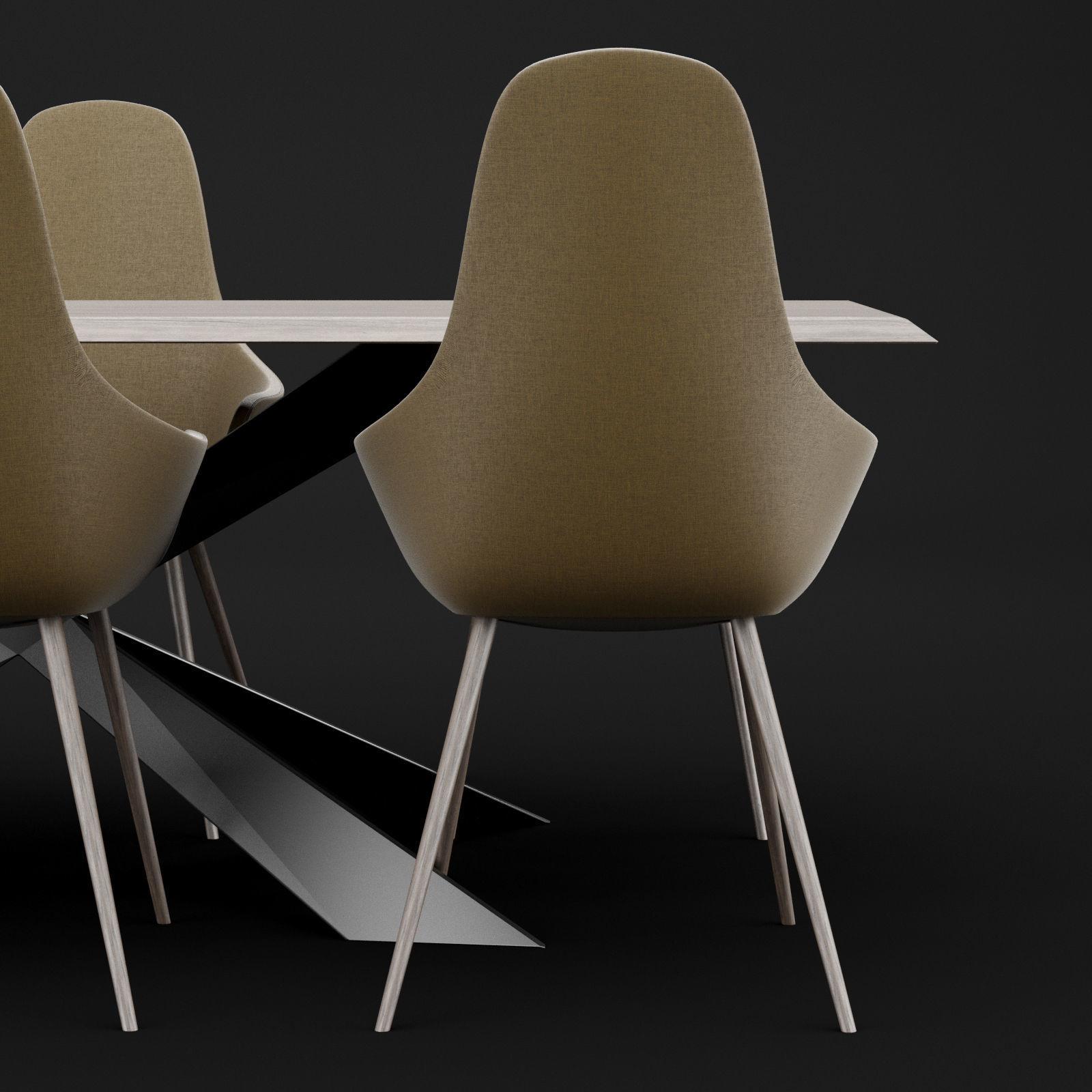 Table and chair 1 3D model_10