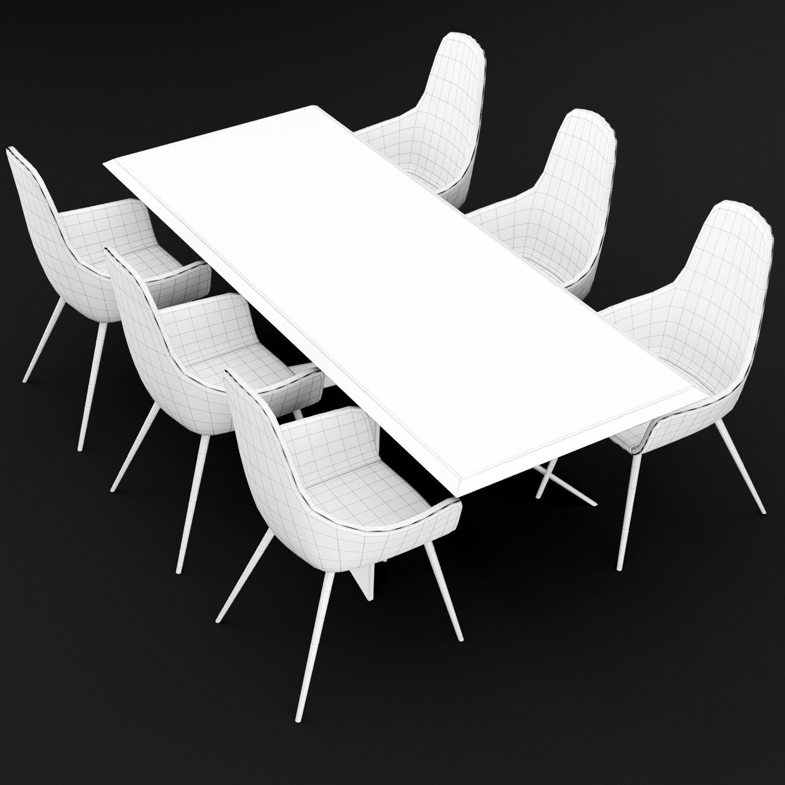 Table and chair 1 3D model_19