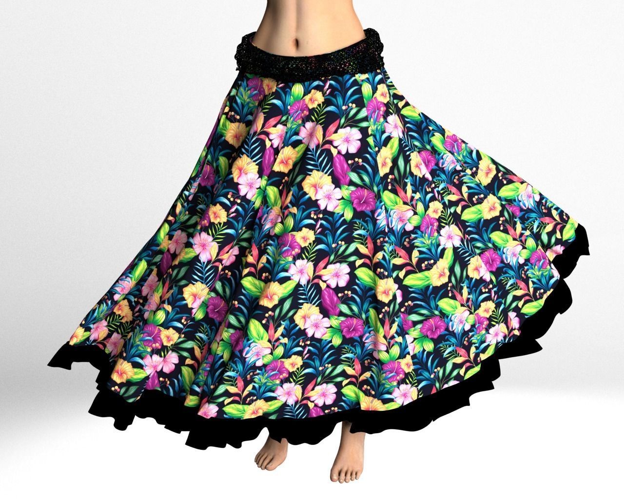 Women Female Skirt Collection 3D Model _5