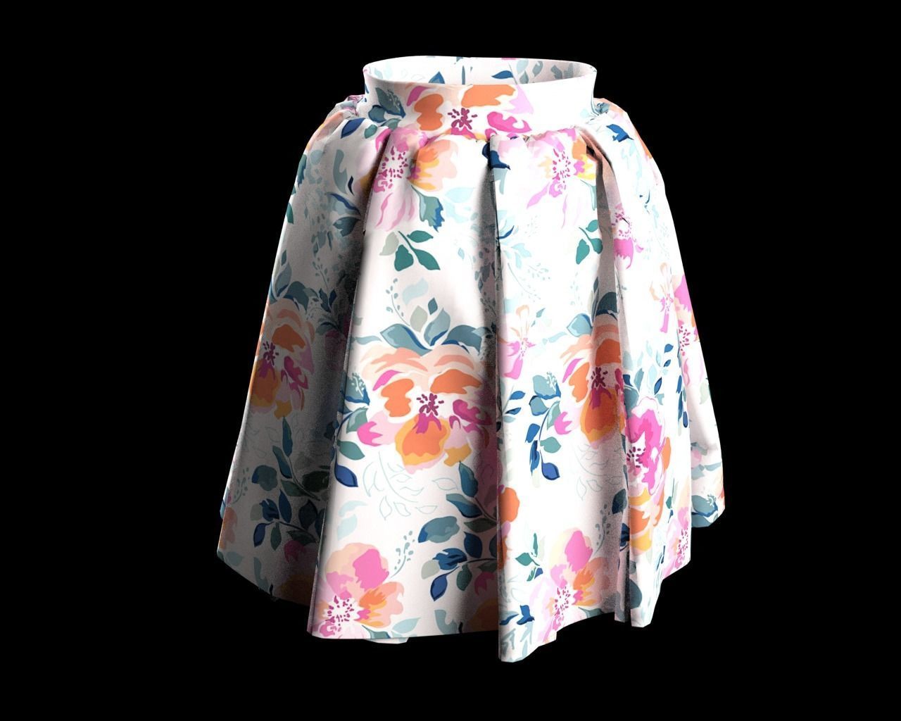 Women Female Skirt Collection 3D Model _8