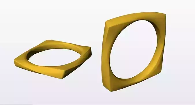 JEWELRY RING Twisted square ring