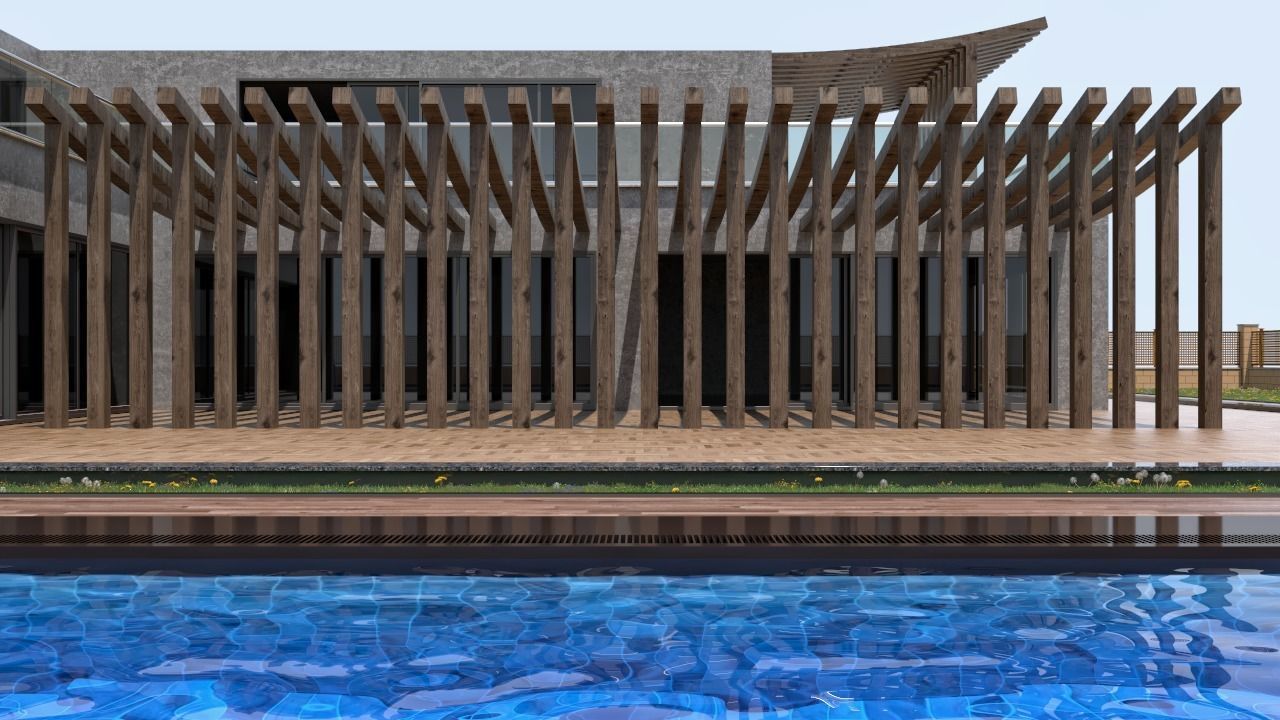 House with pool 3D model_14