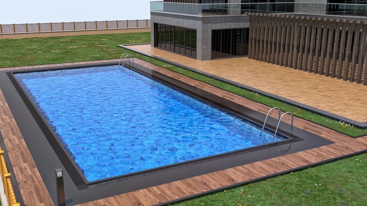 House with pool 3D model_12