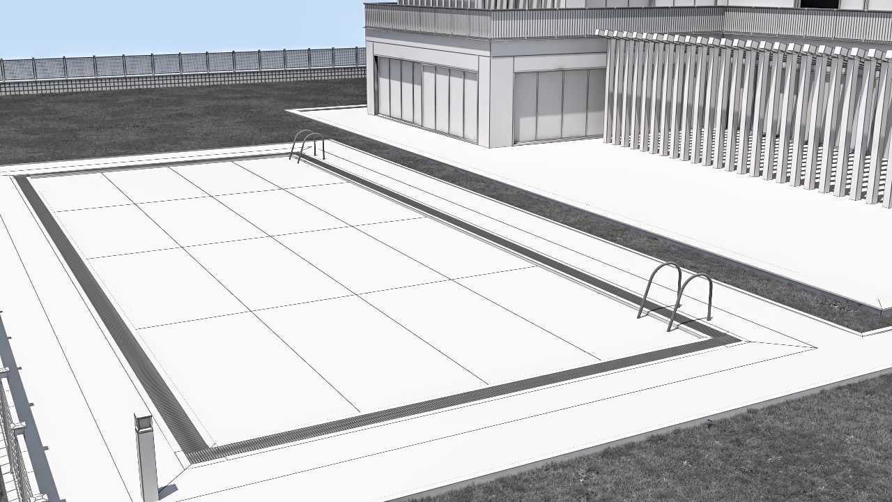 House with pool 3D model_13