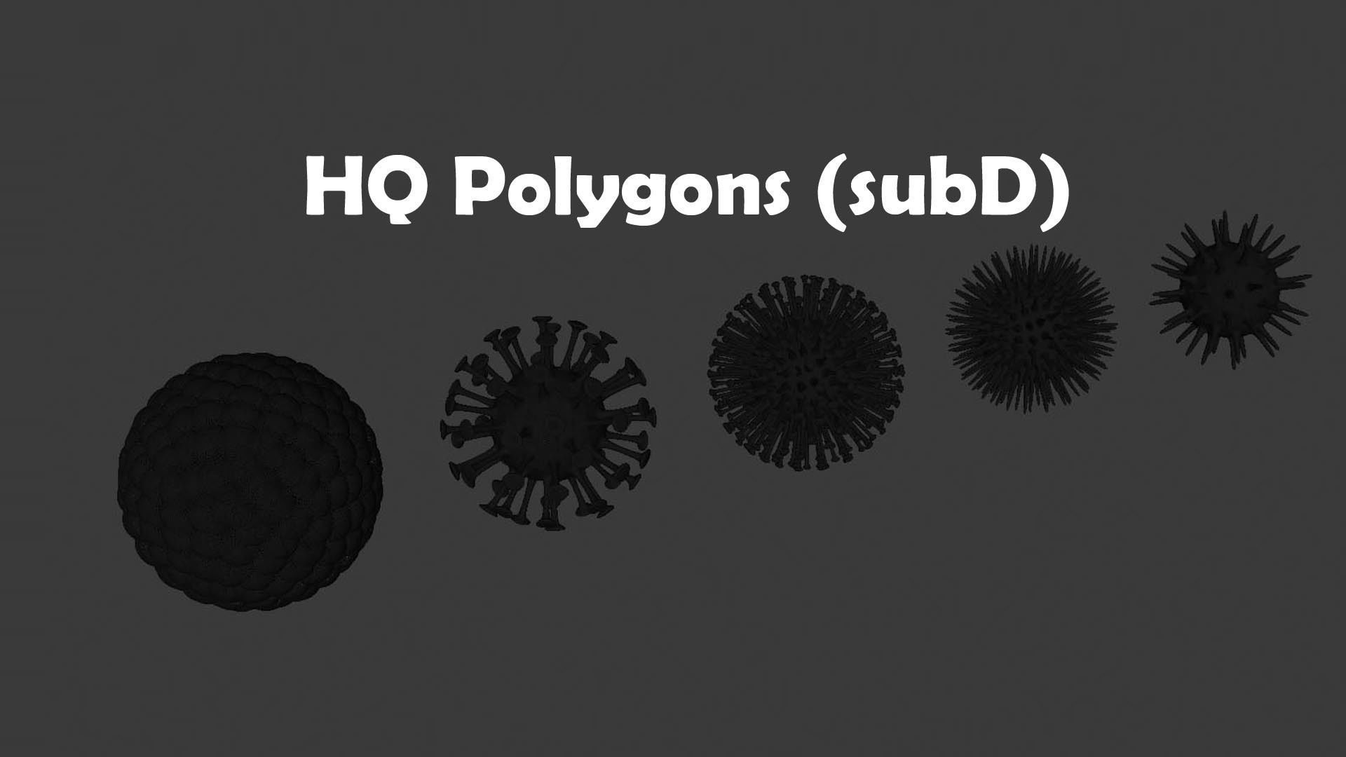 virus corvid-19 coronavirus corona Low-poly 3D model_9