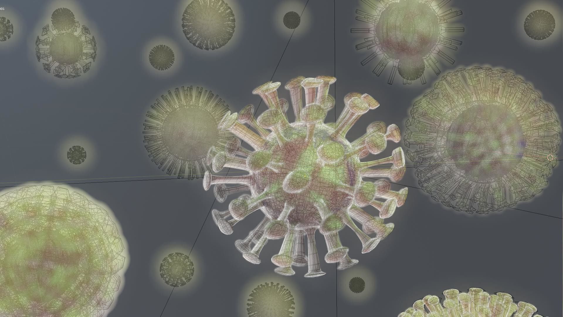 virus corvid-19 coronavirus corona Low-poly 3D model_4