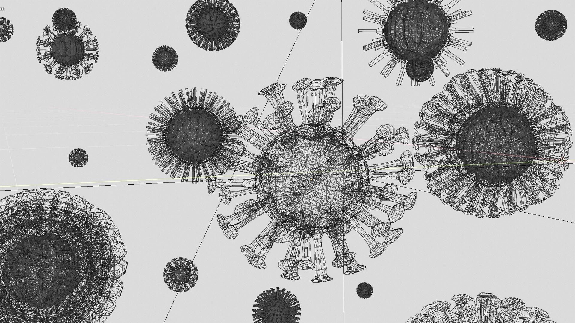 virus corvid-19 coronavirus corona Low-poly 3D model_5