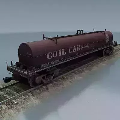 rail wagon 4 Low-poly 3D model