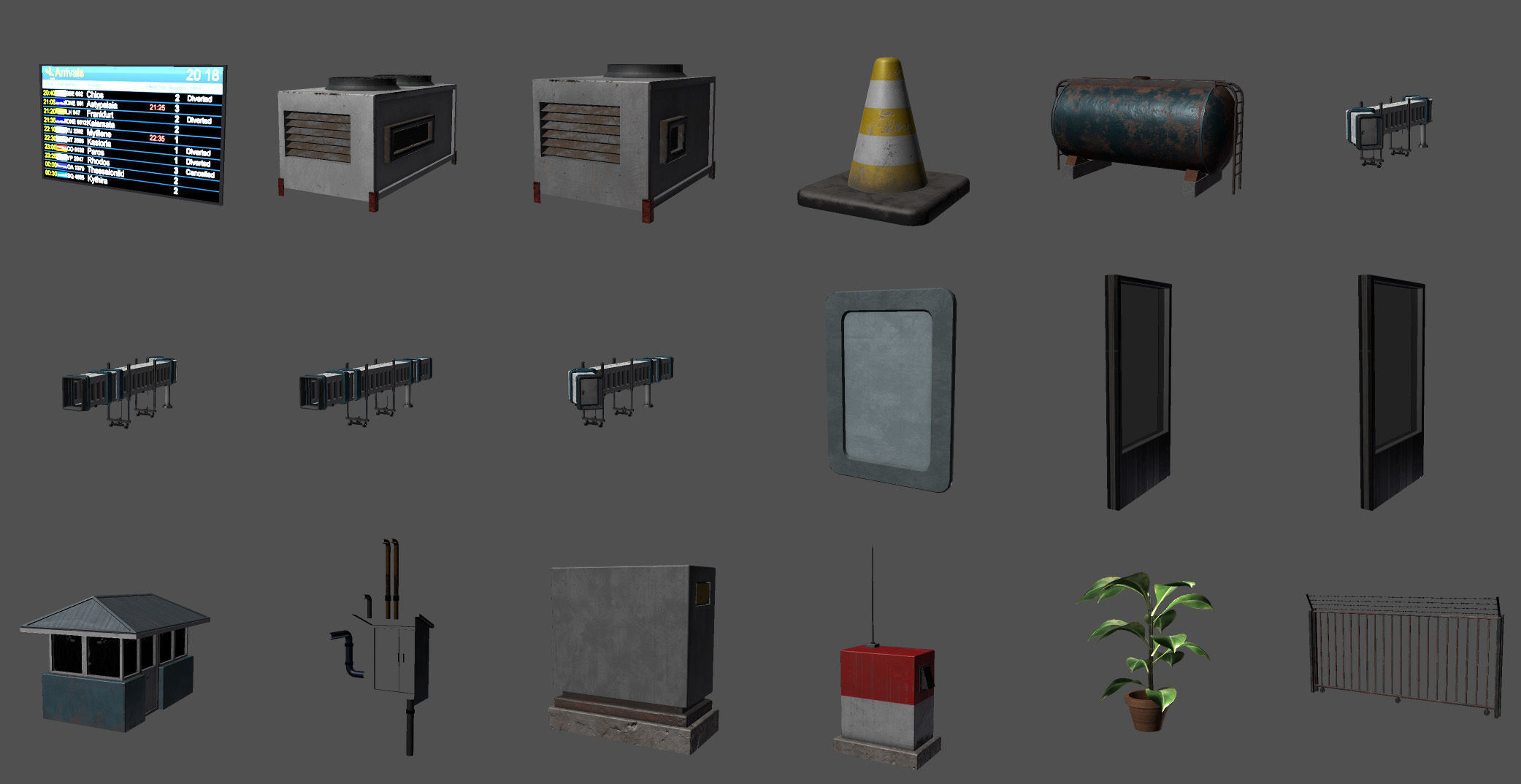 Airport Creator Kit Low-poly 3D model_20