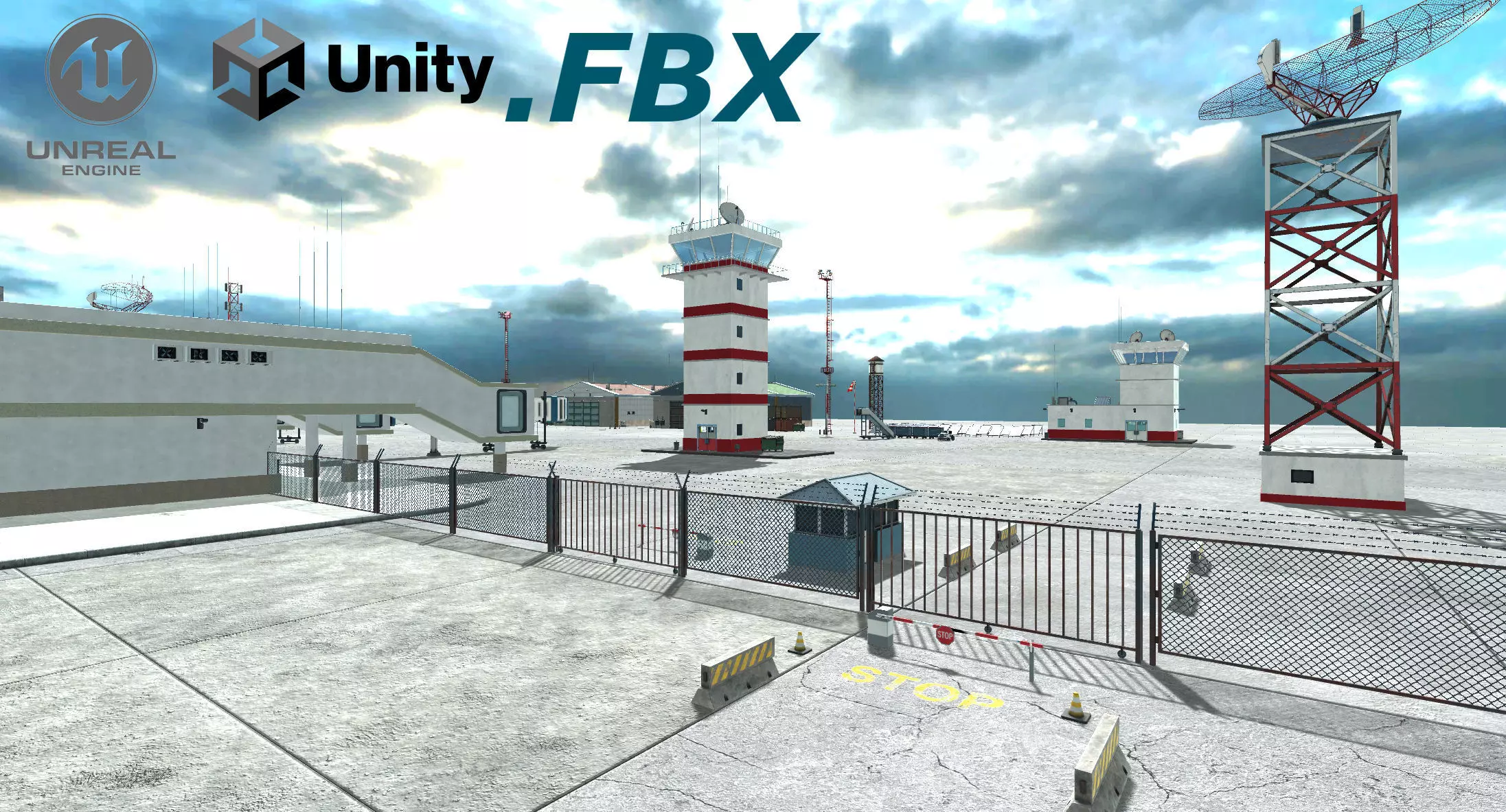 Airport Creator Kit Low-poly 3D model_0