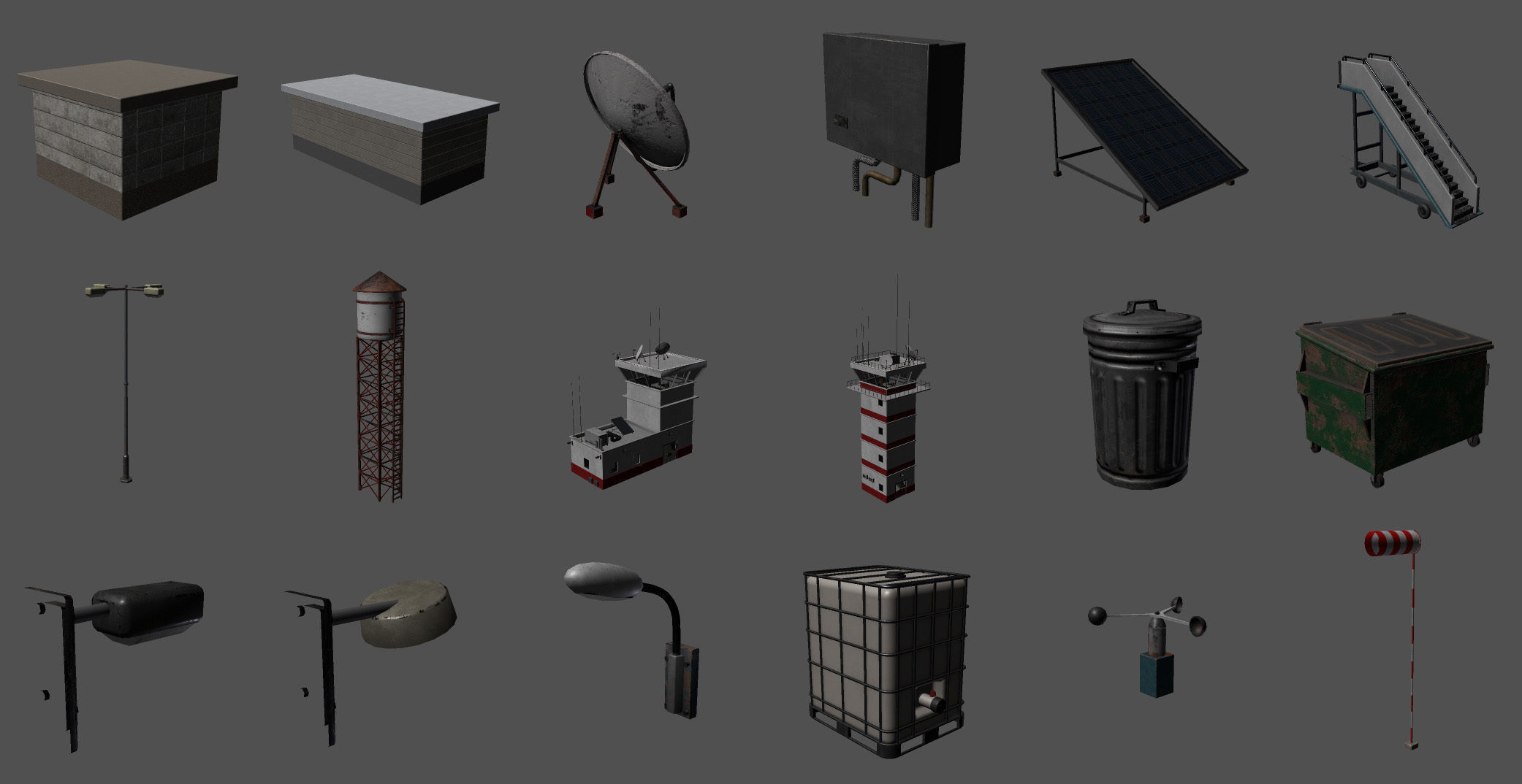 Airport Creator Kit Low-poly 3D model_22