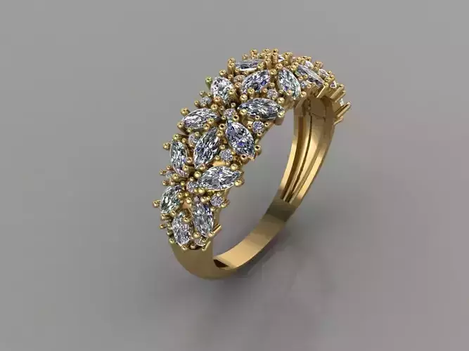 GC GOLD T155- Diamond solitarie gold ring 