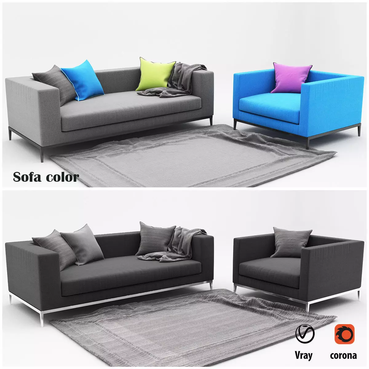 Sofa Color Pattern 3d Sofa color 3D model | CGTrader