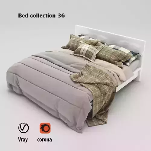 Bed collection 36 3D model