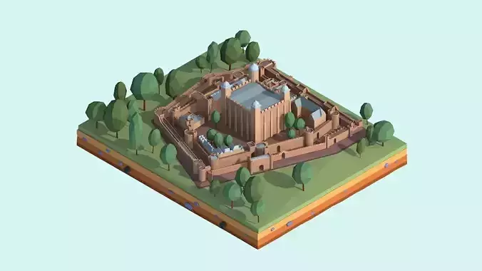 Cartoon Low Poly Tower Of London