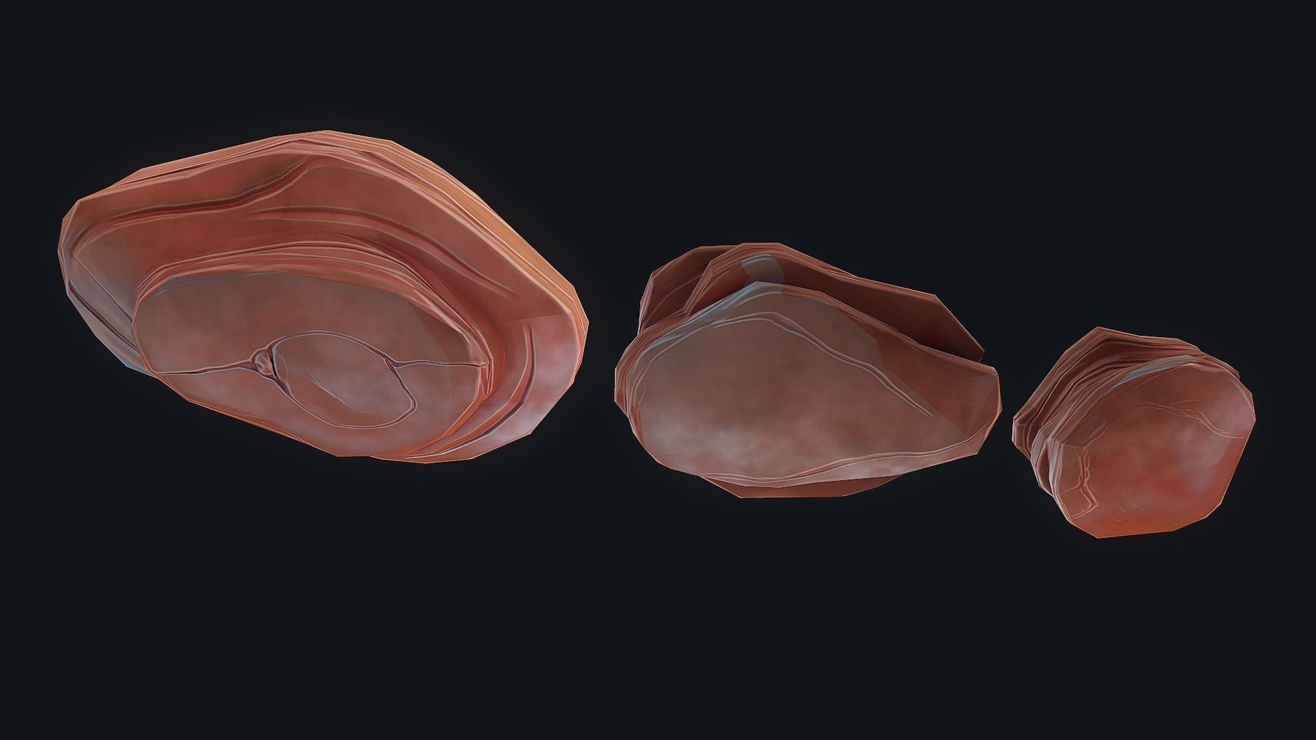 Stylized Desert Rock small 1 Low-poly 3D model_3