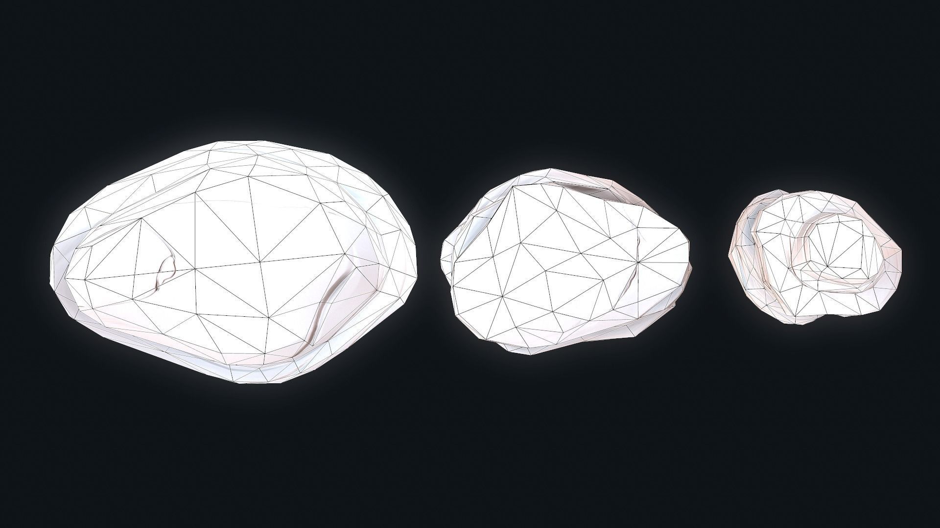 Stylized Desert Rock small 1 Low-poly 3D model_6