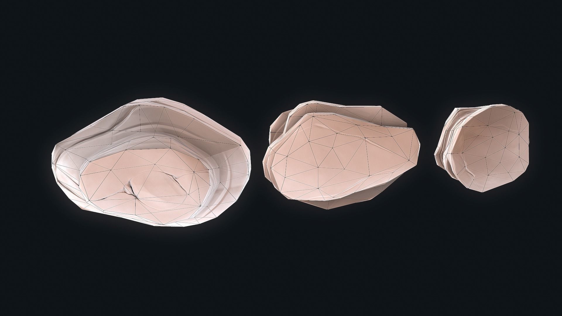 Stylized Desert Rock small 1 Low-poly 3D model_7