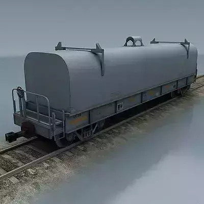 rail wagon 5 Low-poly 3D model