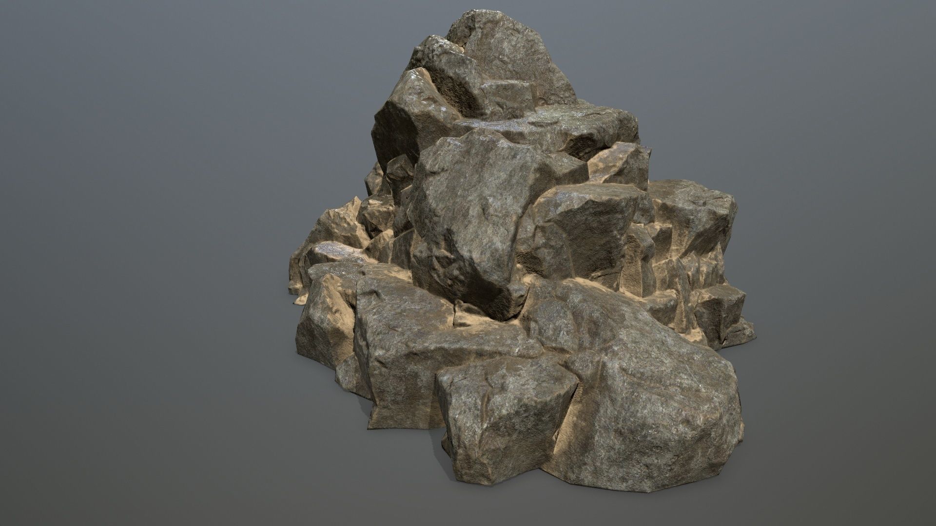 desert rocks Low-poly 3D model_18