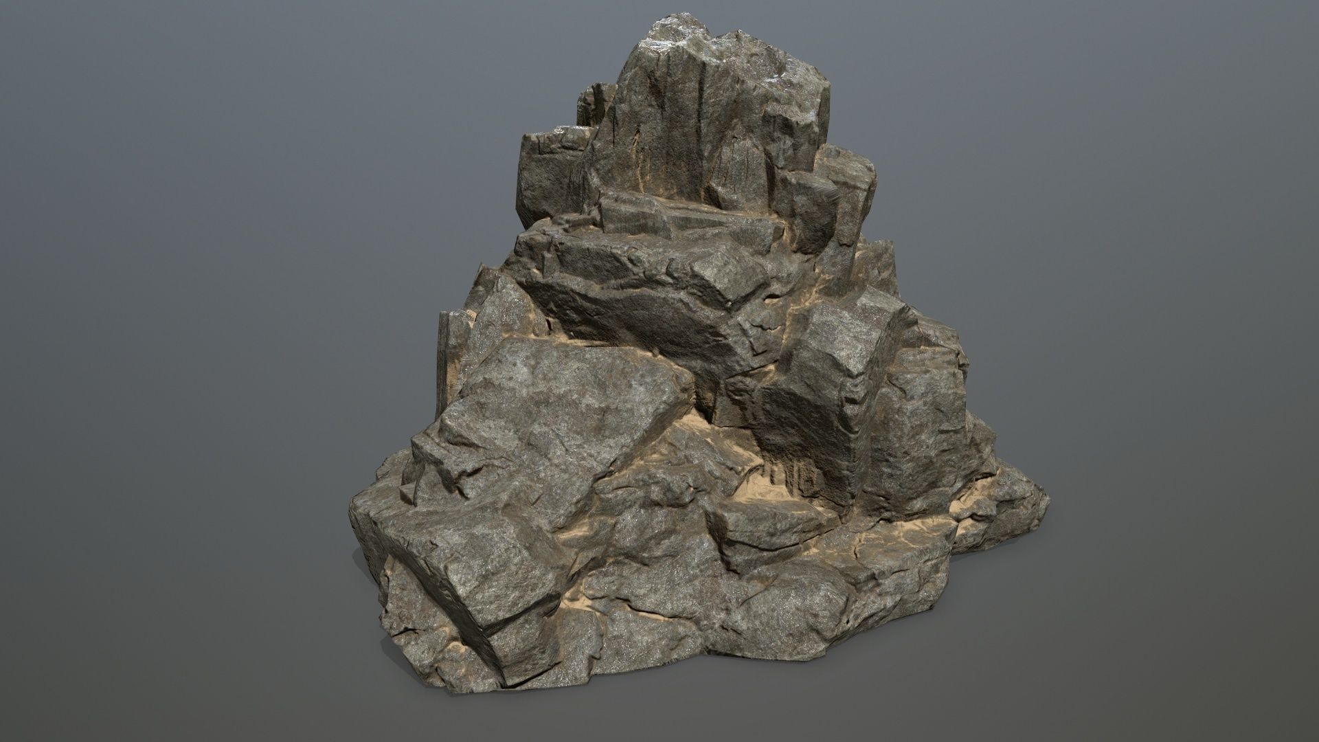 desert rocks Low-poly 3D model_14