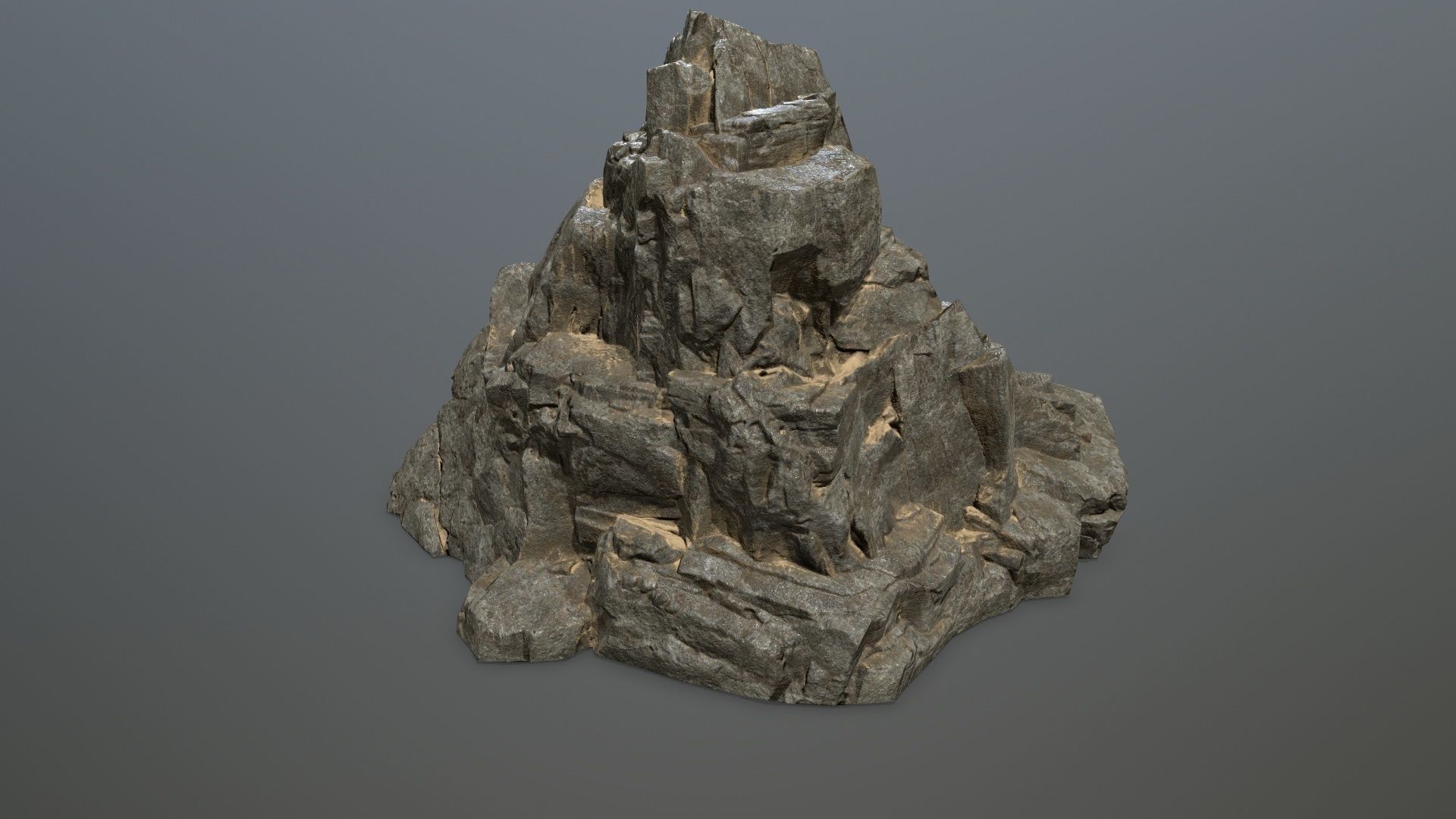 desert rocks Low-poly 3D model_11