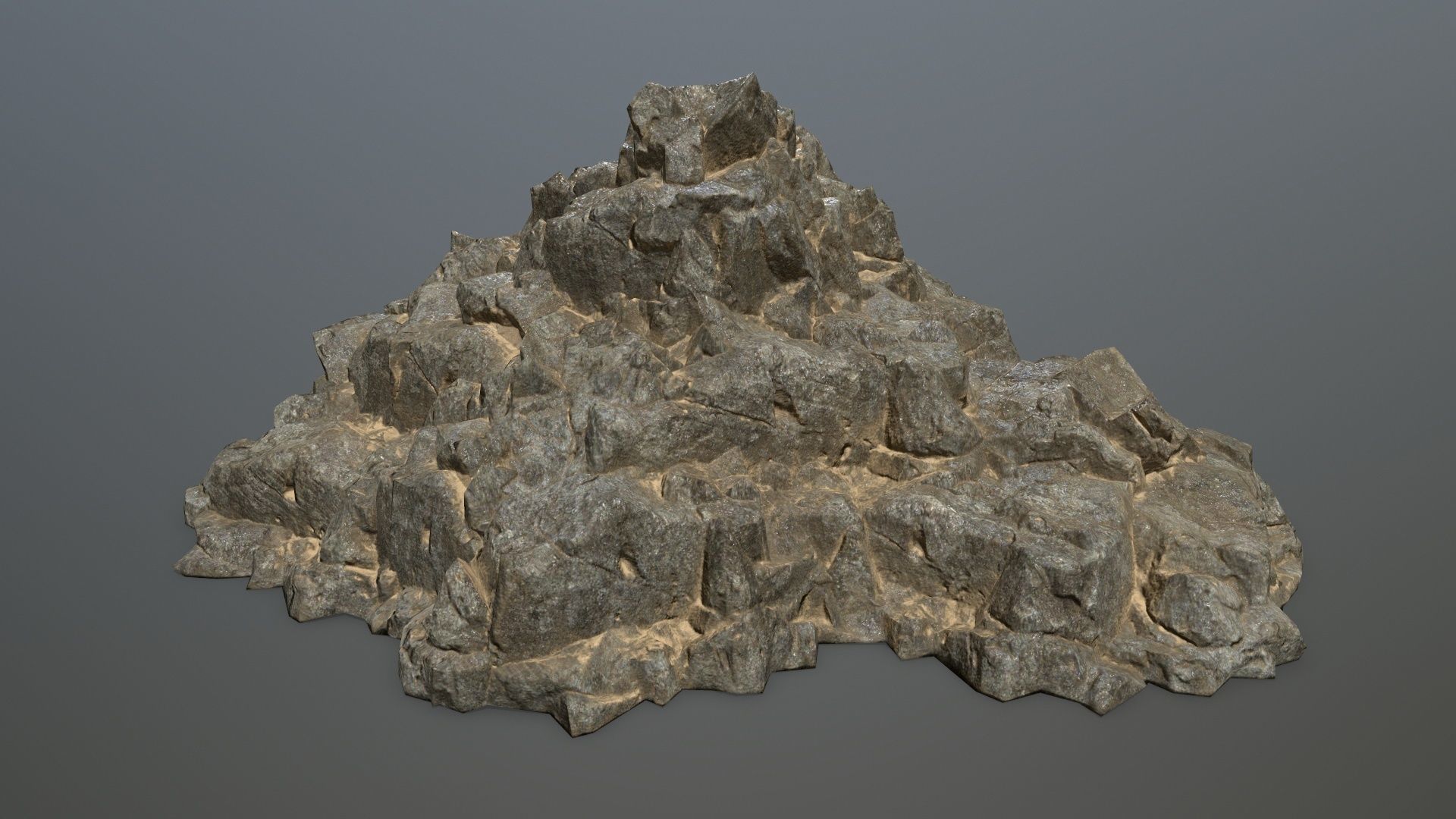 desert rocks Low-poly 3D model_24