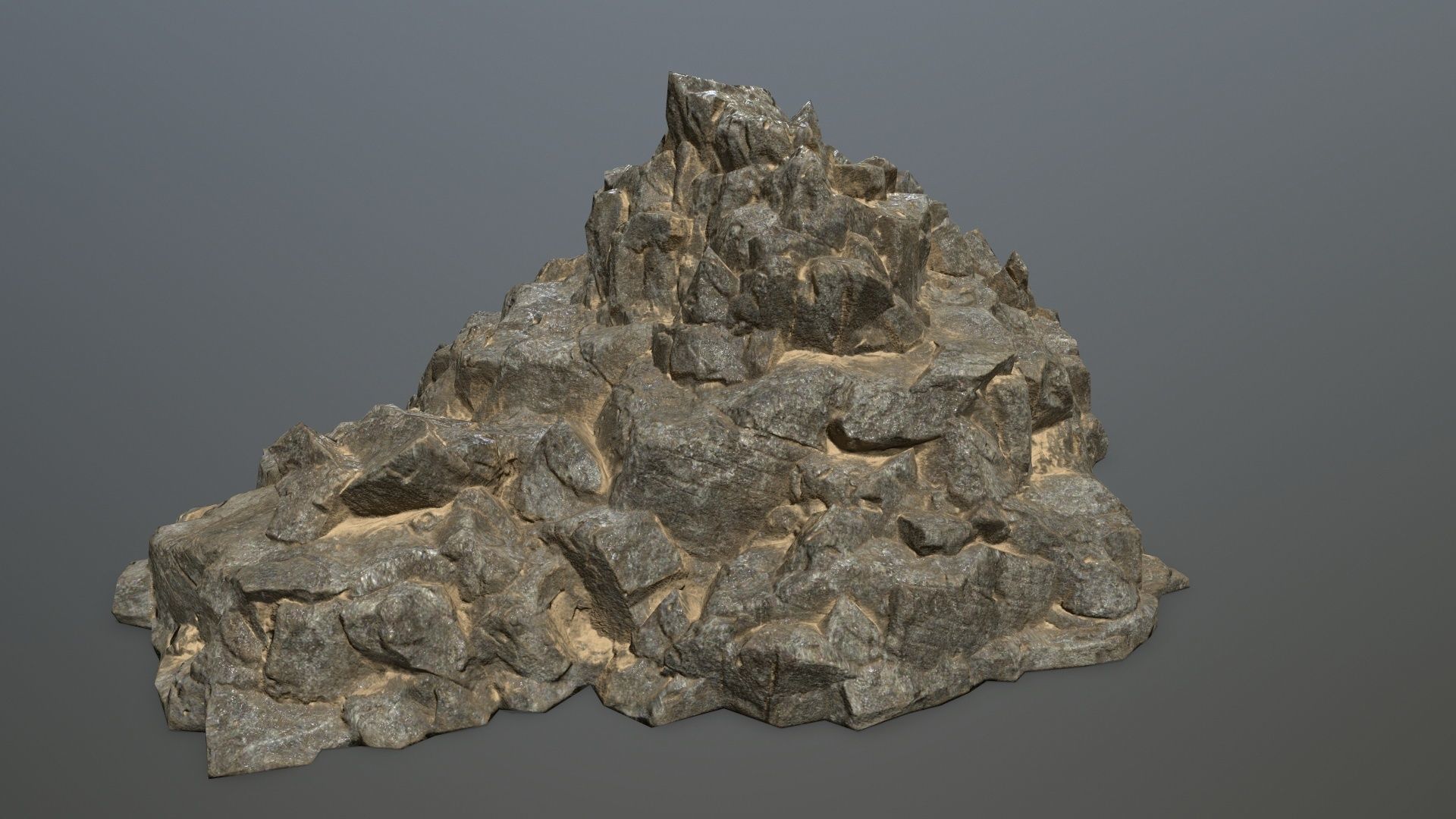 desert rocks Low-poly 3D model_12