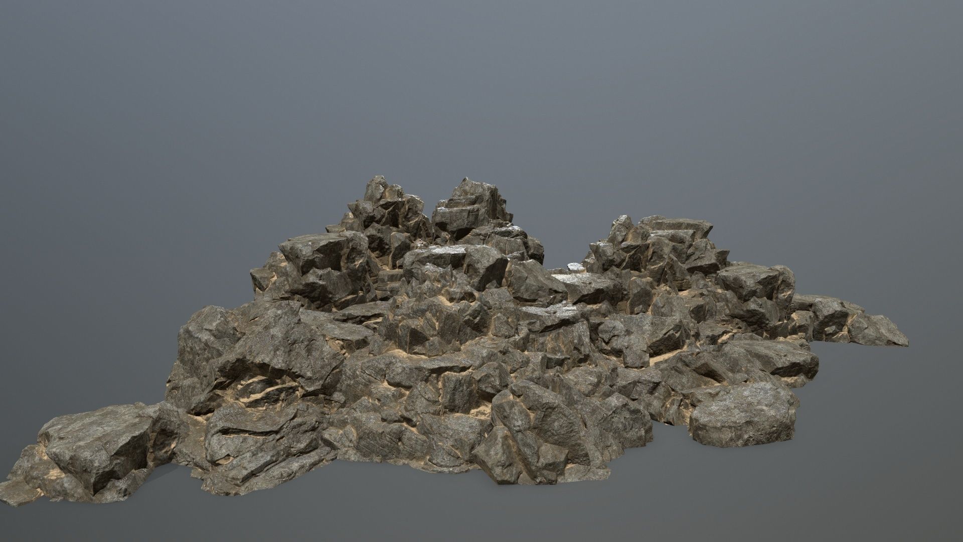 desert rocks Low-poly 3D model_27