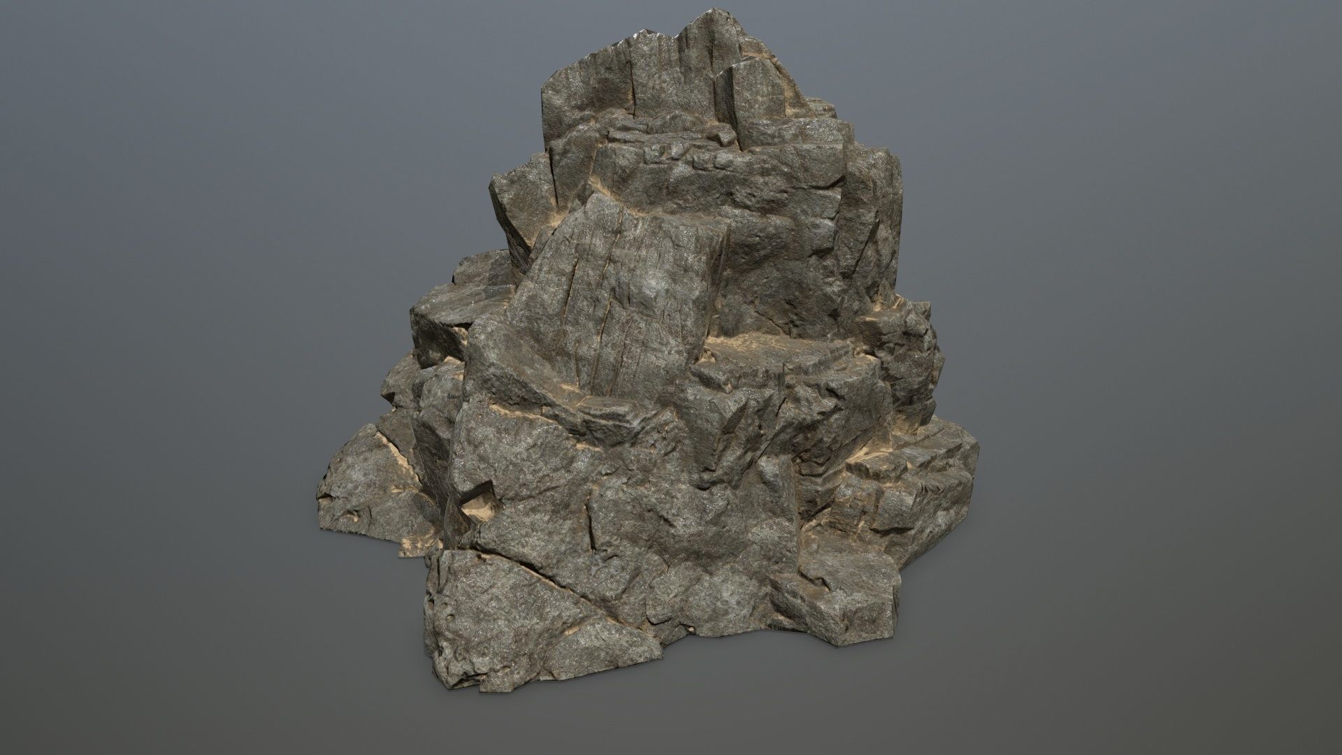 desert rocks Low-poly 3D model_10