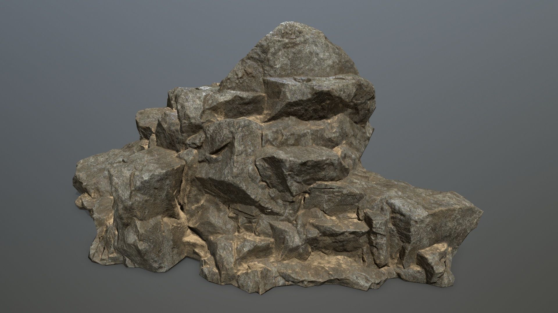desert rocks Low-poly 3D model_16