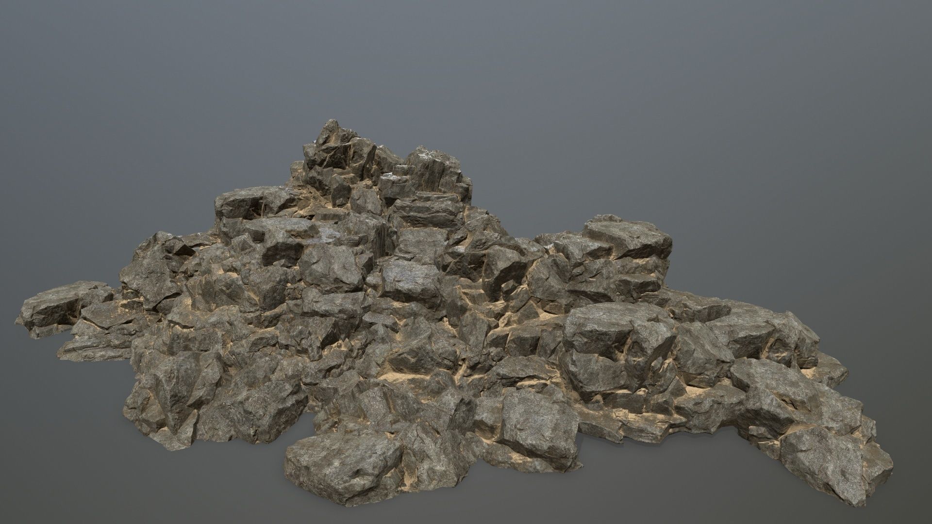 desert rocks Low-poly 3D model_22