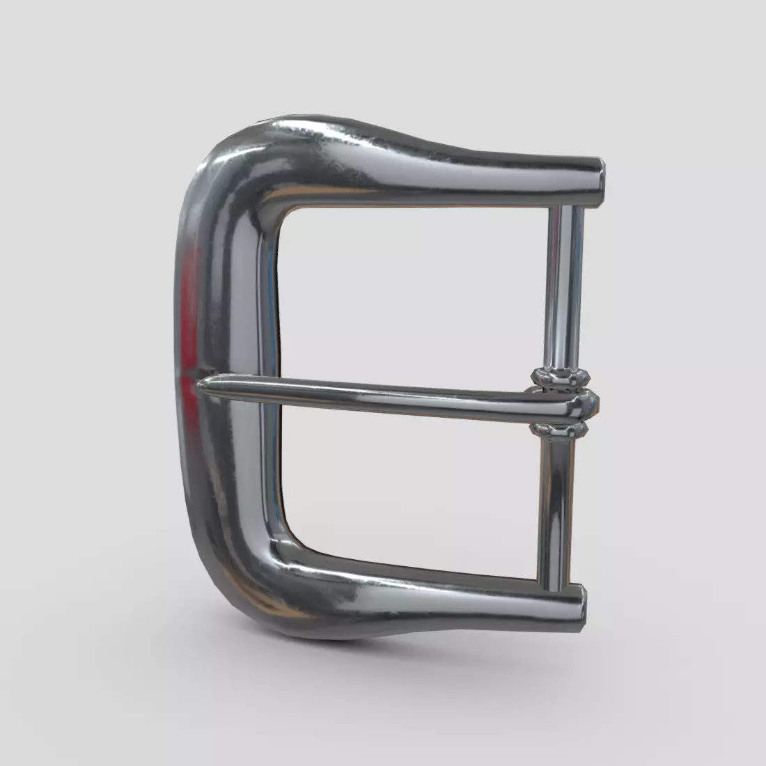 Buckle 4 metal belt Low-poly 3D model
