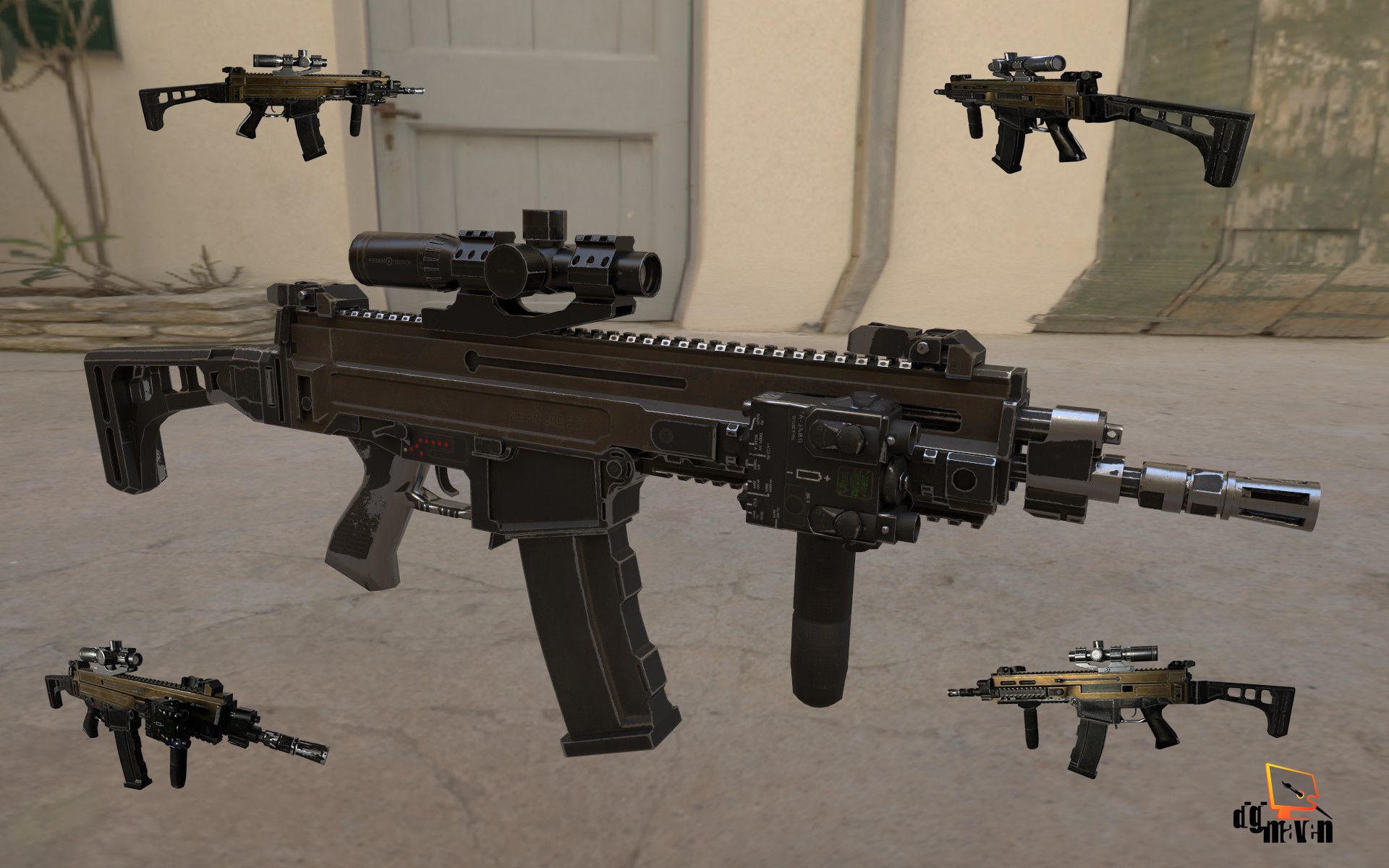 CZ 805 BREN Rifle Low-poly 3D model_1