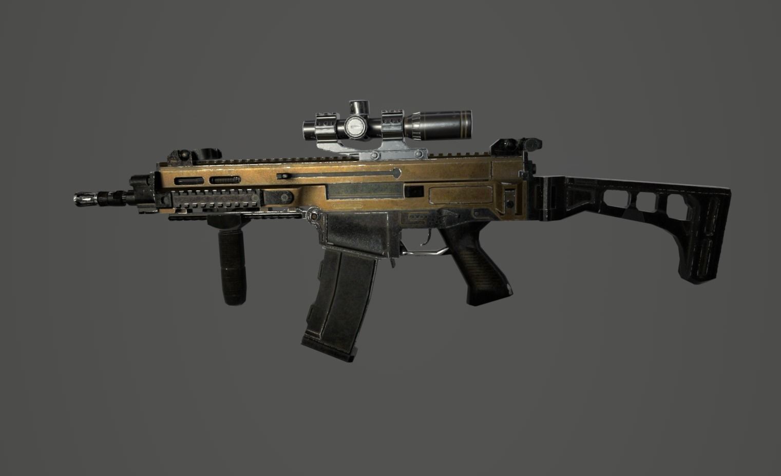 CZ 805 BREN Rifle Low-poly 3D model_4