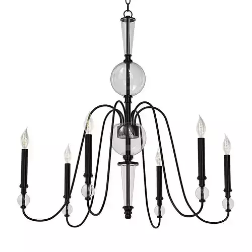 lightstar chandelier with glass candle holders