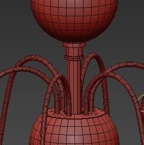 lightstar chandelier with glass candle holders 3D model_1