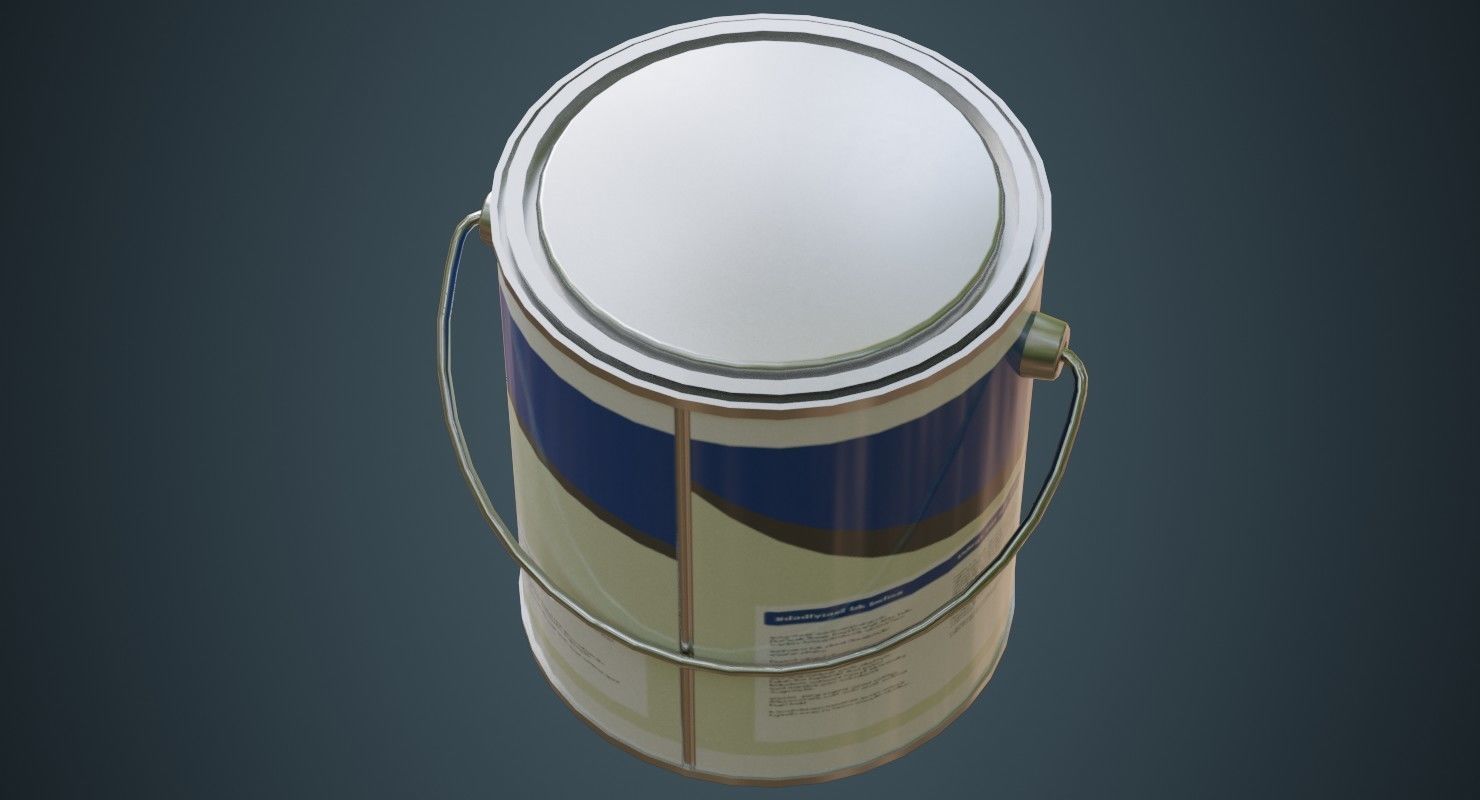 Paint Can 2A Low-poly 3D model_5