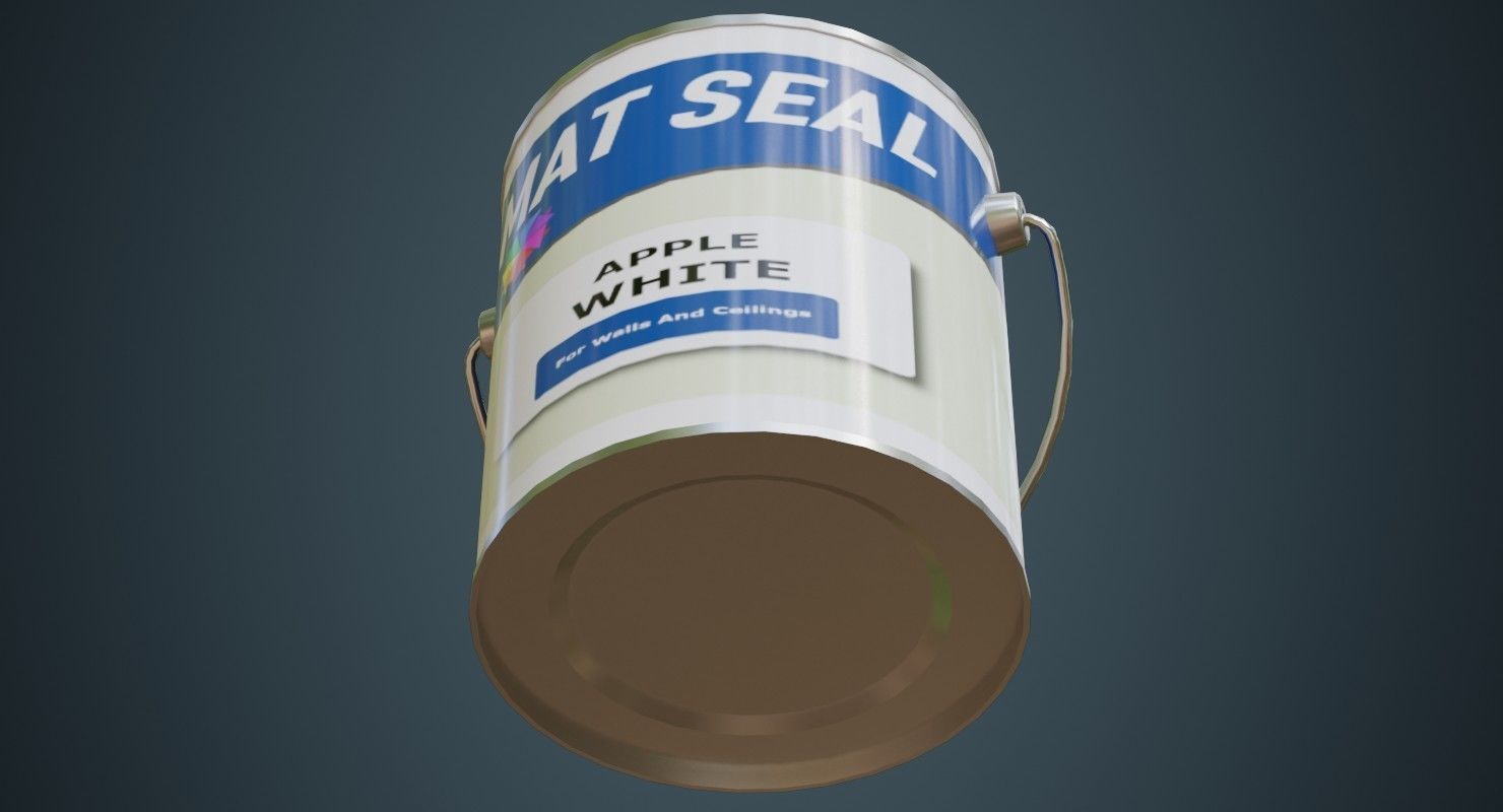 Paint Can 2A Low-poly 3D model_7