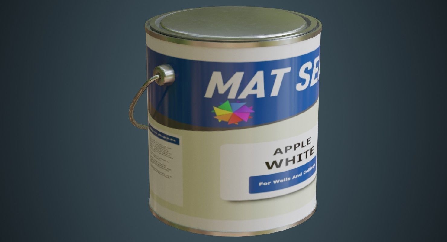 Paint Can 2A Low-poly 3D model_4